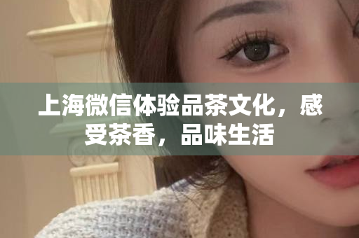 上海品茶体验，微信交流嫩茶，品味茶香